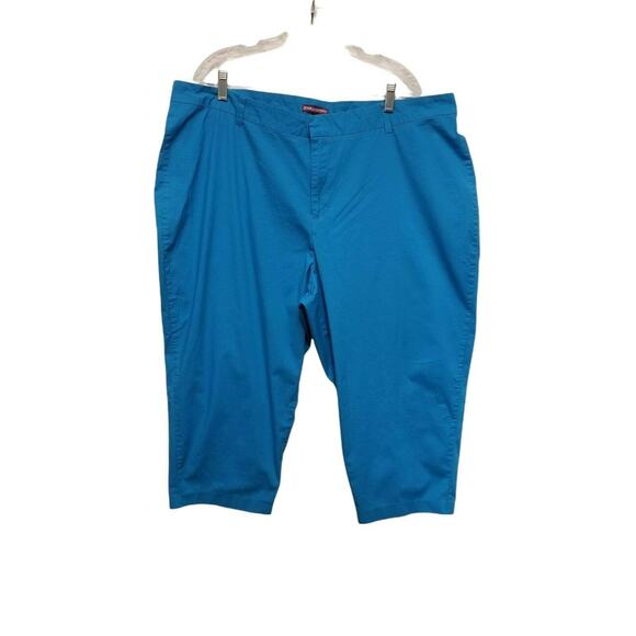 Jessica London Women's Size 22 Blue Stretch Capri Pantsd - Picture 1 of 5